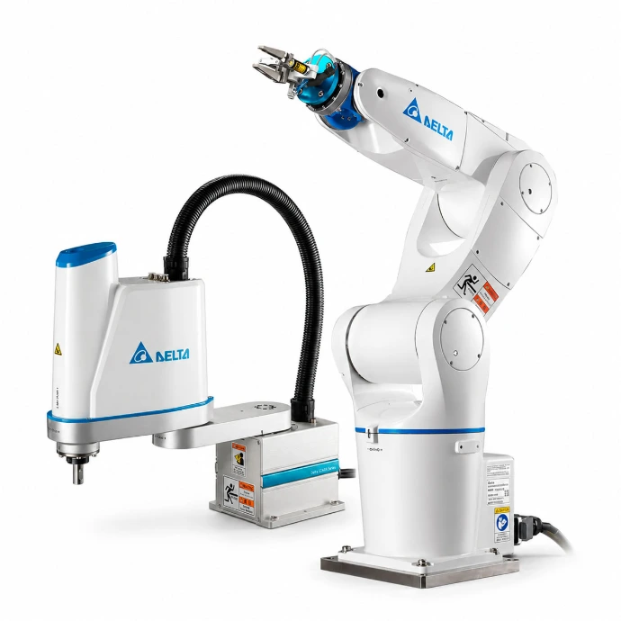 Robots industriales articulados y SCARA Delta