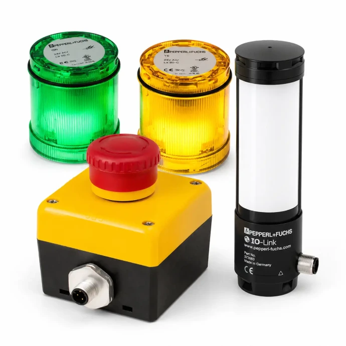 Torretas luminosas LED y botones de paro de emergencia Pepperl+Fuchs