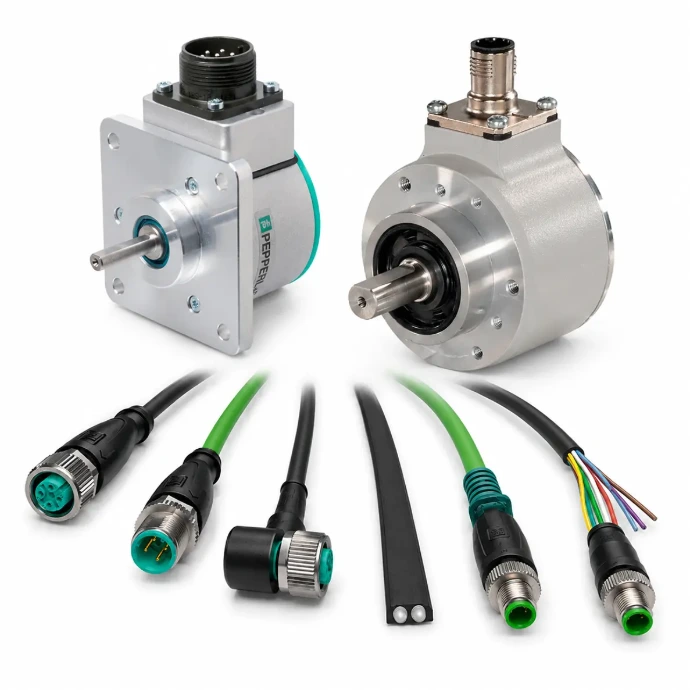Encoders y cables de conectividad industrial M8 M12 Pepperl+Fuchs