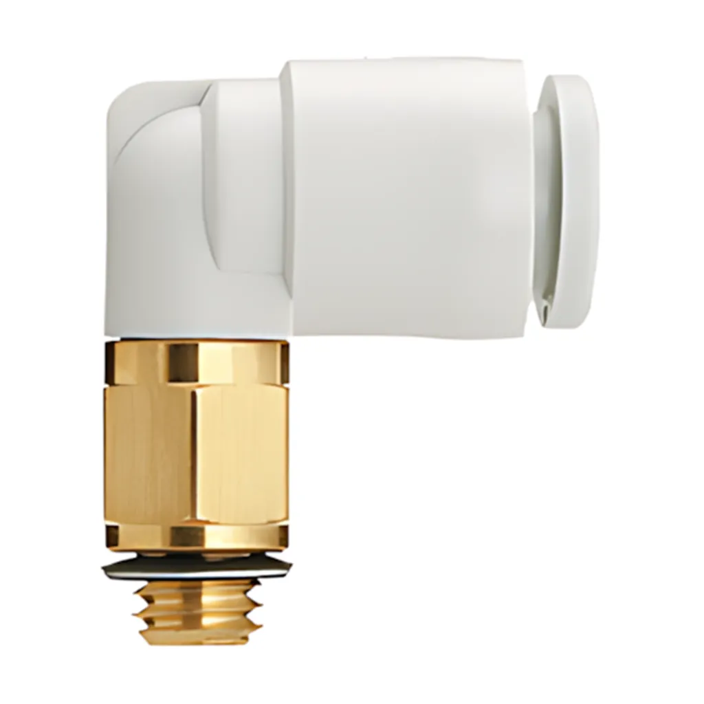 Conexión Neumatica Codo Manguera 4mm Cuerda M5 KQ2L04-M5A SMC