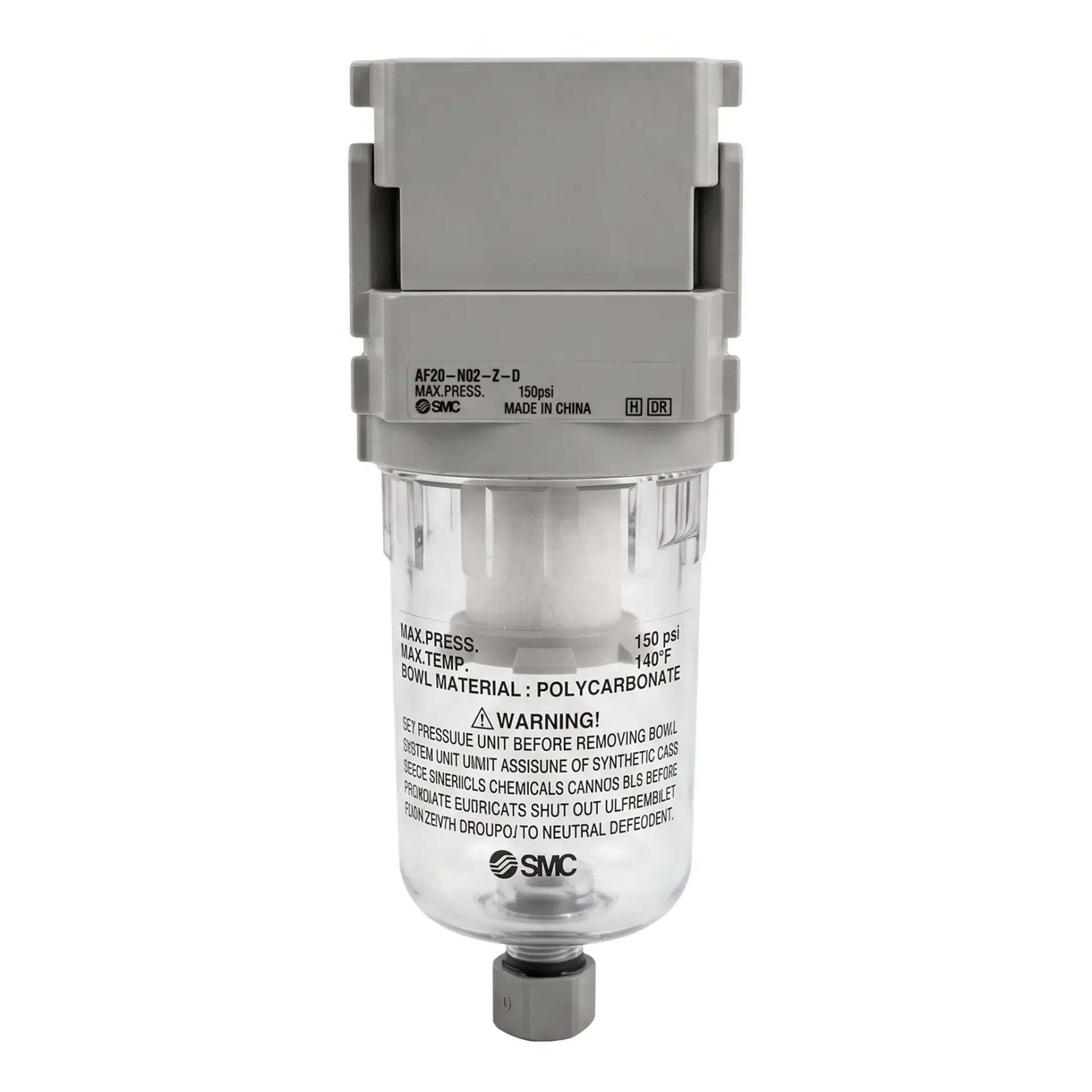 Filtro de Aire Industrial Modular Compacto (1/4") NPT AF20-N02-Z-D SMC