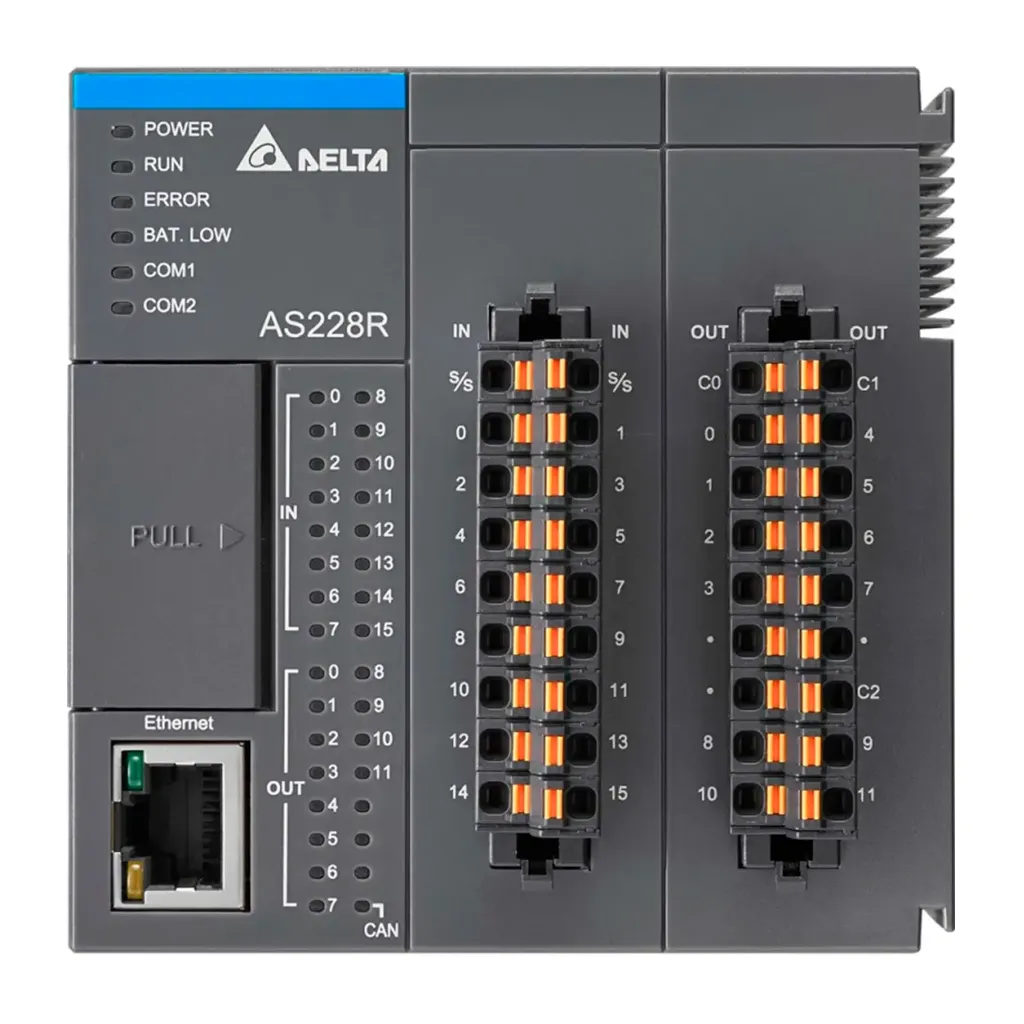 Controlador PLC 16I/12O Ethernet AS228R-A Delta
