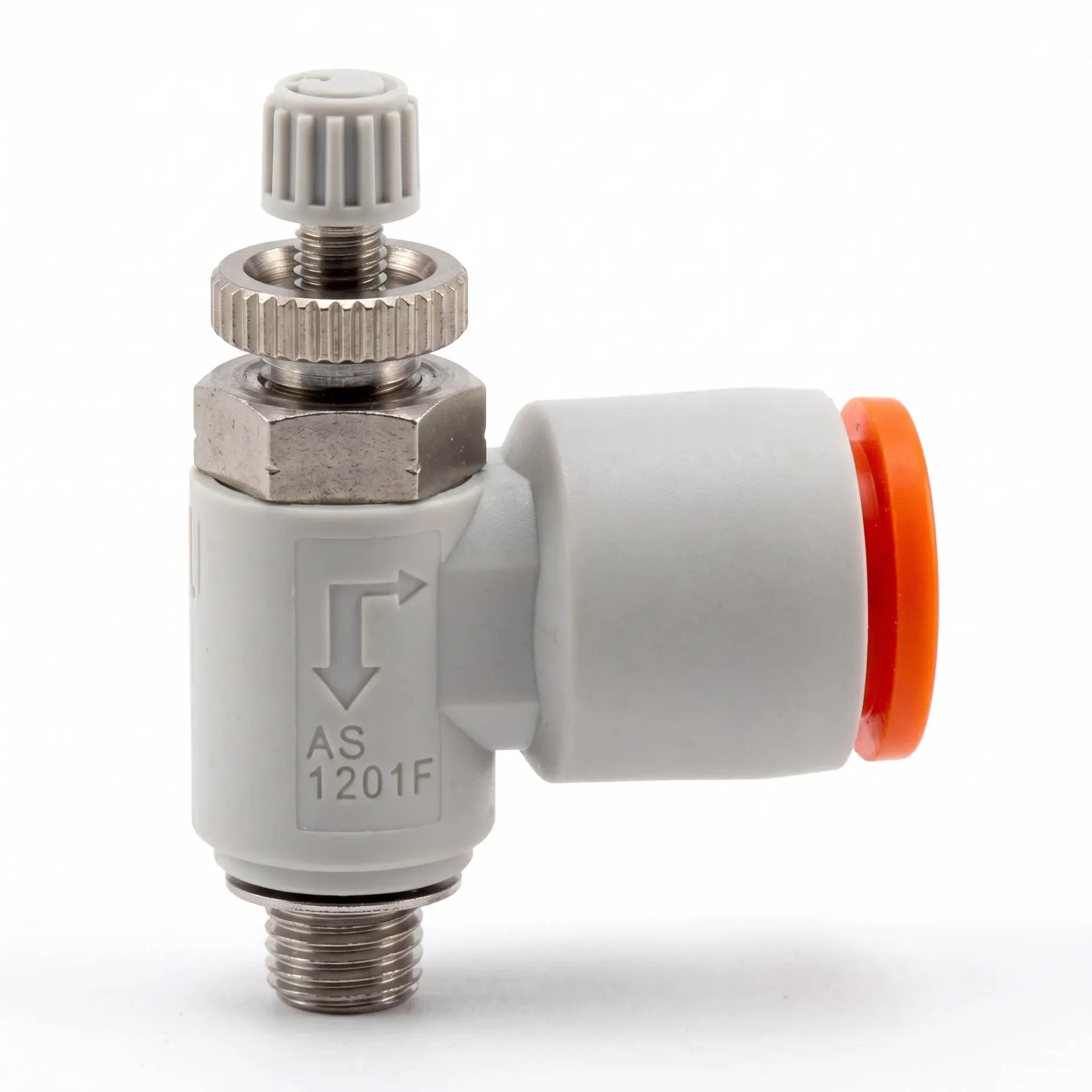 Regulador de Caudal Neumático Orientable (10-32 UNF a Manguera 1/4") AS1201F-U10/32-07A SMC