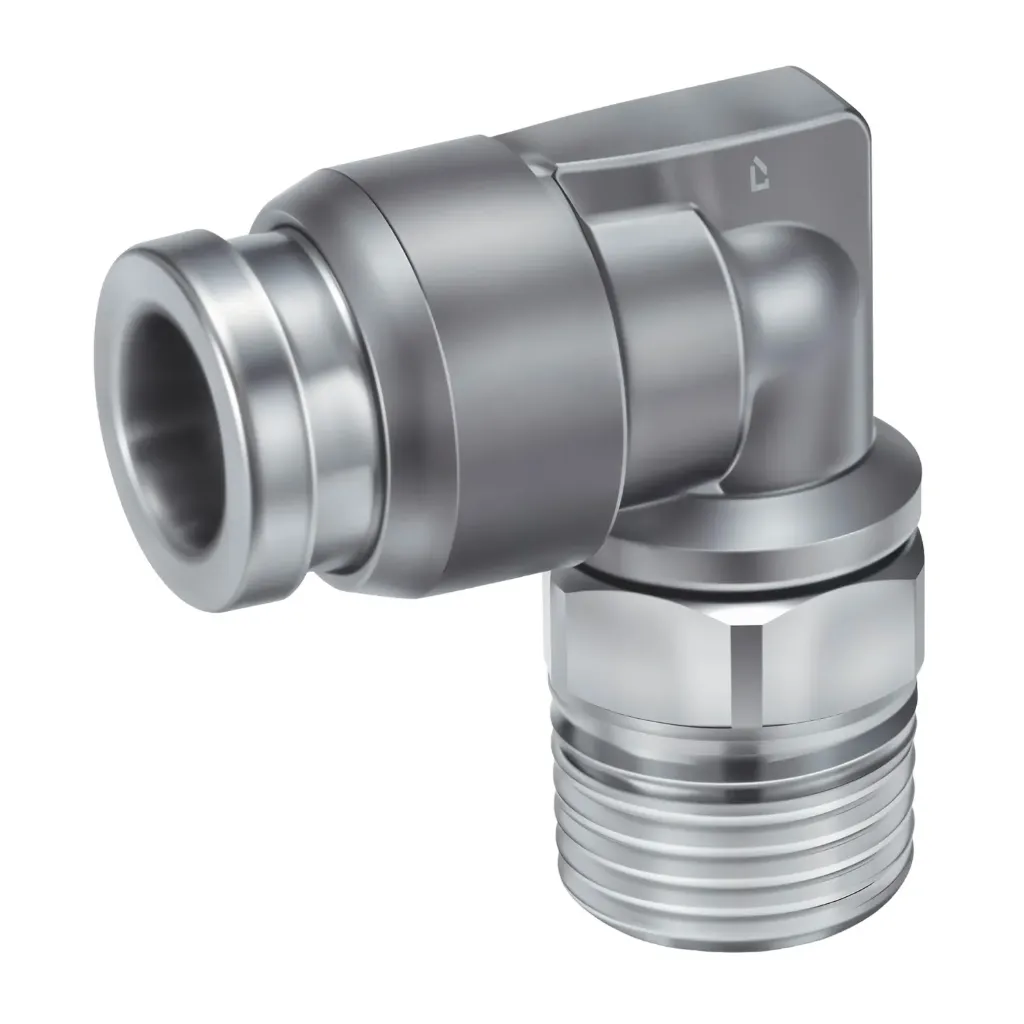 [KQB2L12-02S] Conexión de Codo niquelada para Ø12mm a 1/4 KQB2L12-02S SMC