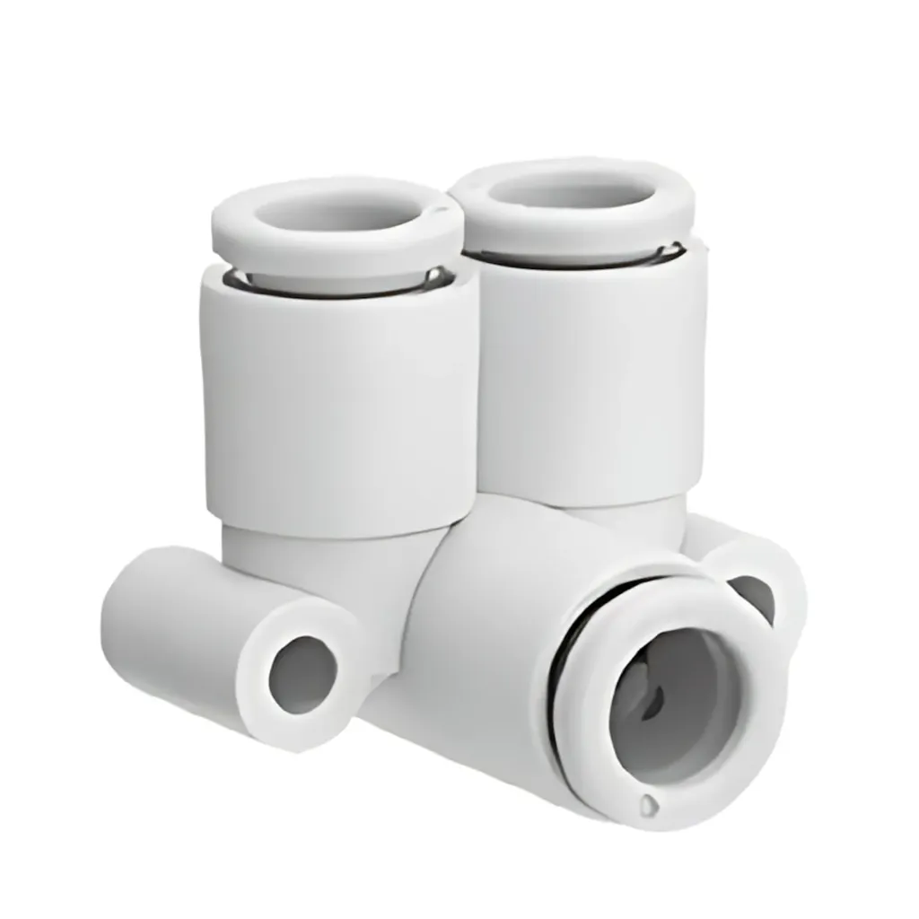 [KQ2LU10-00A] Conector Codo Y Dúplex Manguera 10mm - 10mm KQ2LU10-00A SMC