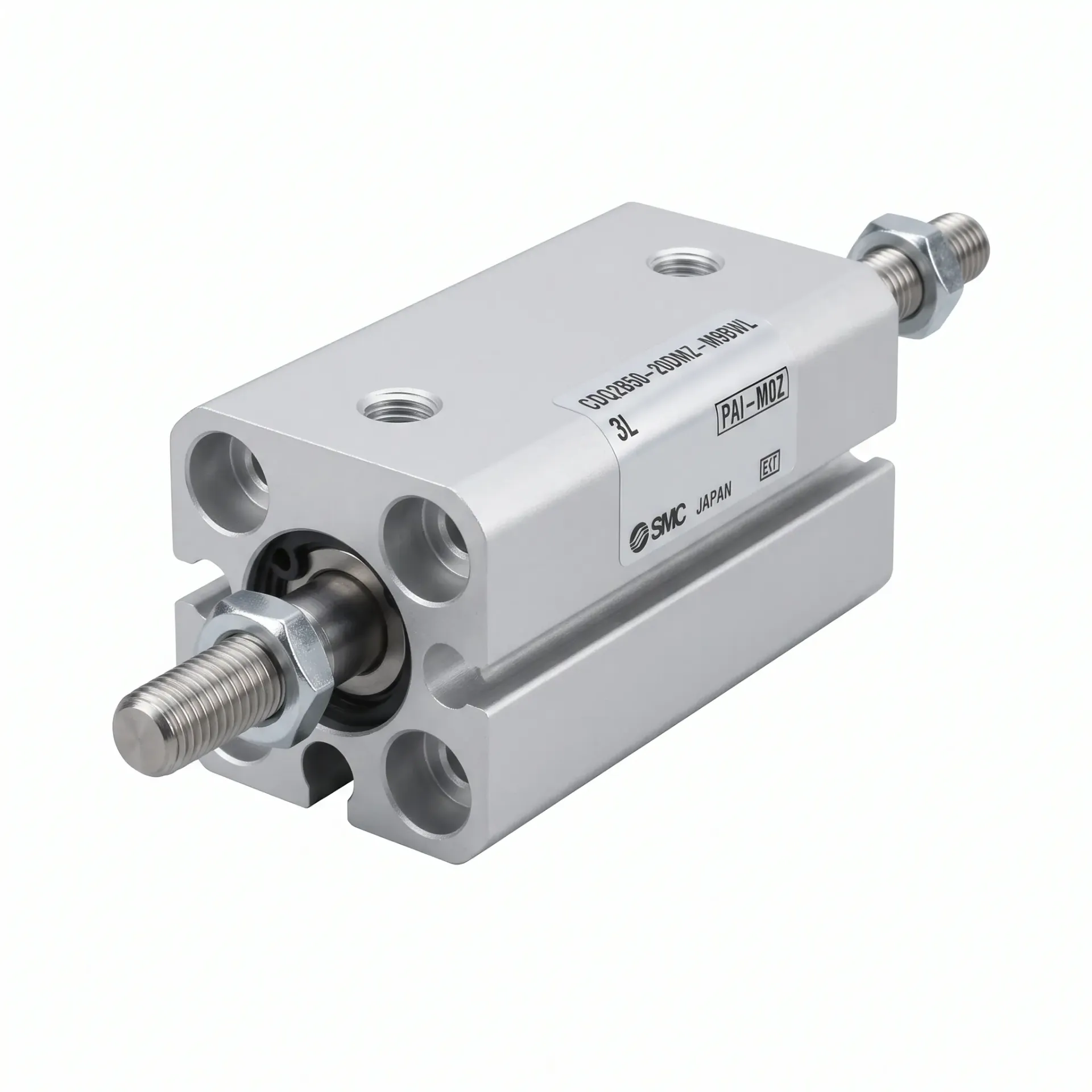 [CDQSWB12-20DCM-A93L] Cilindro Neumático Compacto Doble Efecto con Sensor Magnético 12X20mm CDQSWB12-20DCM-A93L SMC